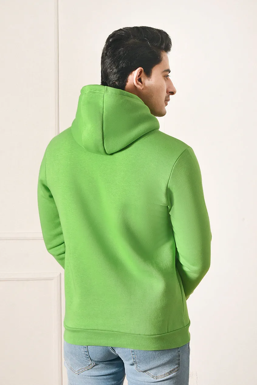 Green Fleece Pullover Hoodie