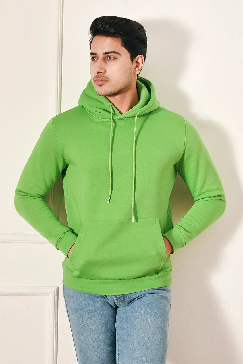 Green Fleece Pullover Hoodie