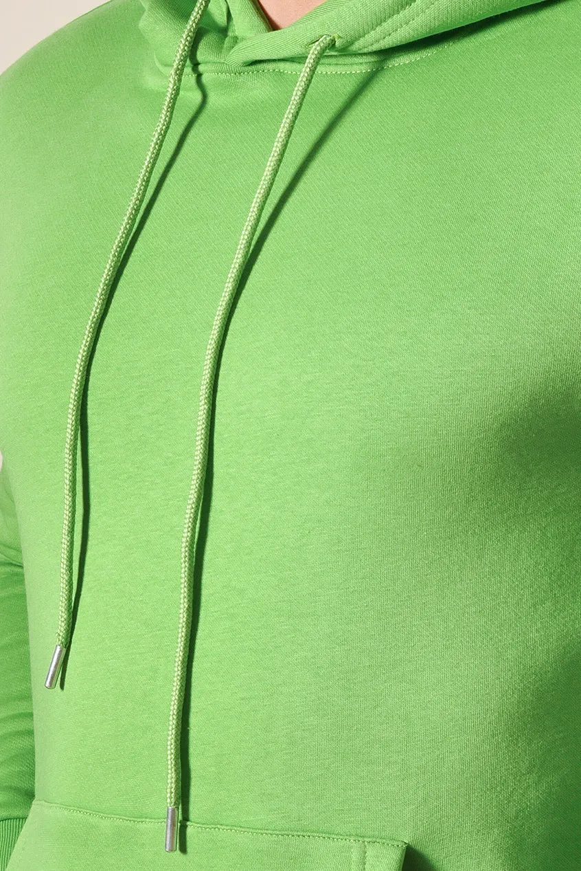 Green Fleece Pullover Hoodie