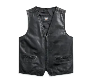 Harley-Davidson® Men's Leather Vest - 97010-21VM