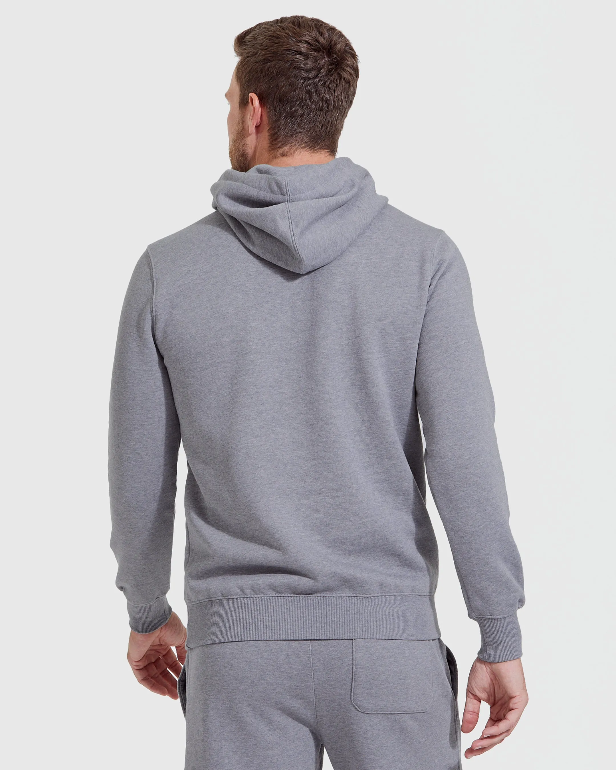 Heather Gray Fleece French Terry Pullover Hoodie