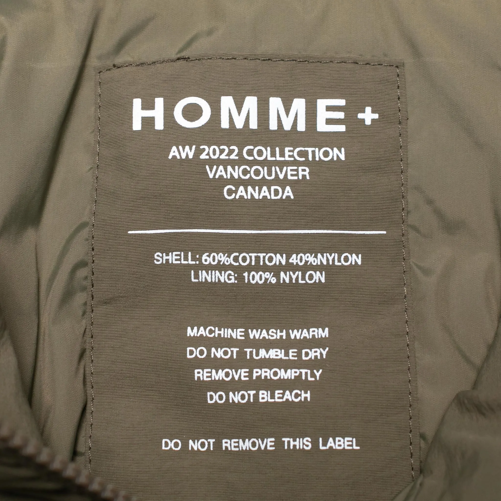 HOMME  Cargo Pocket Bomber Jacket Army