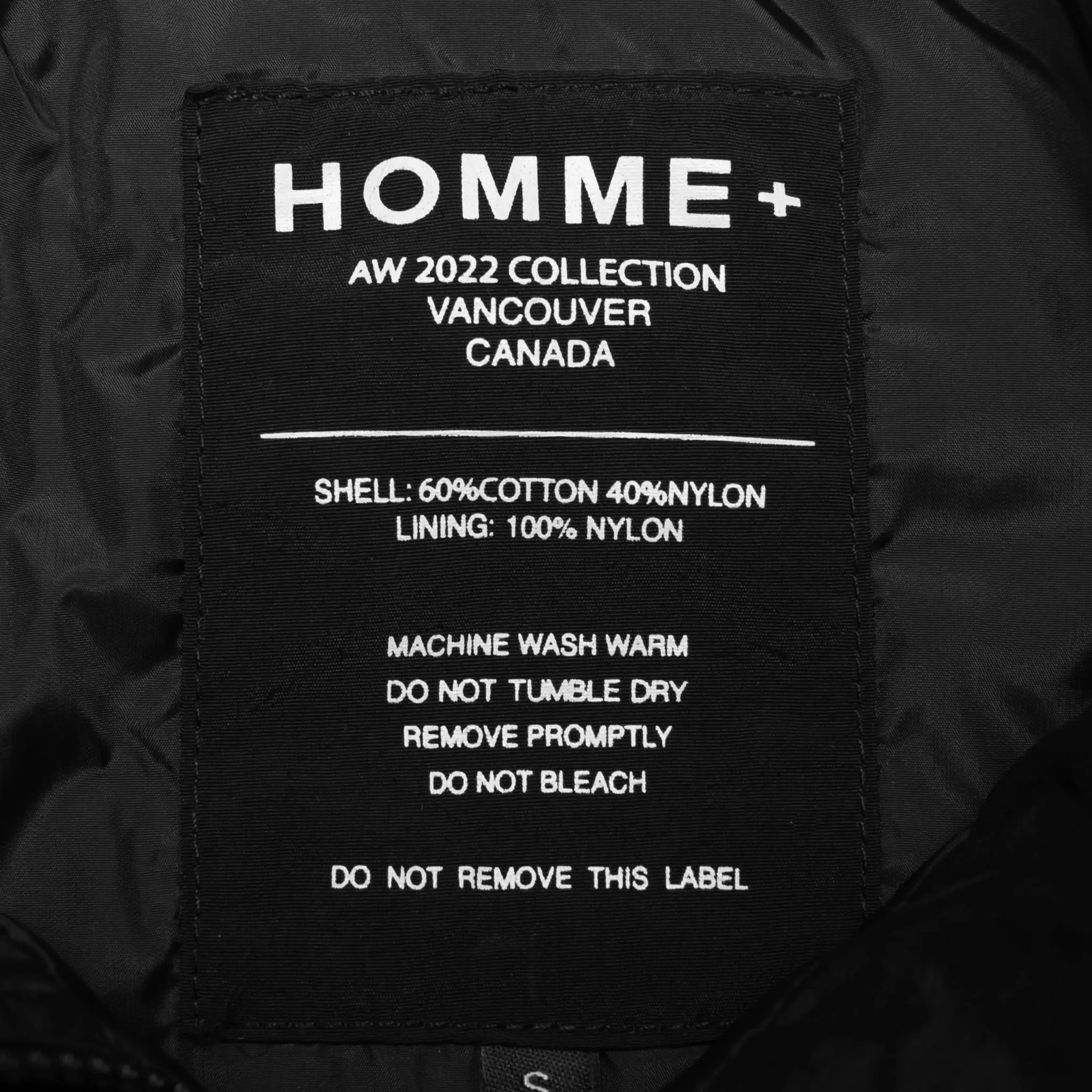 HOMME  Cargo Pocket Bomber Jacket Black