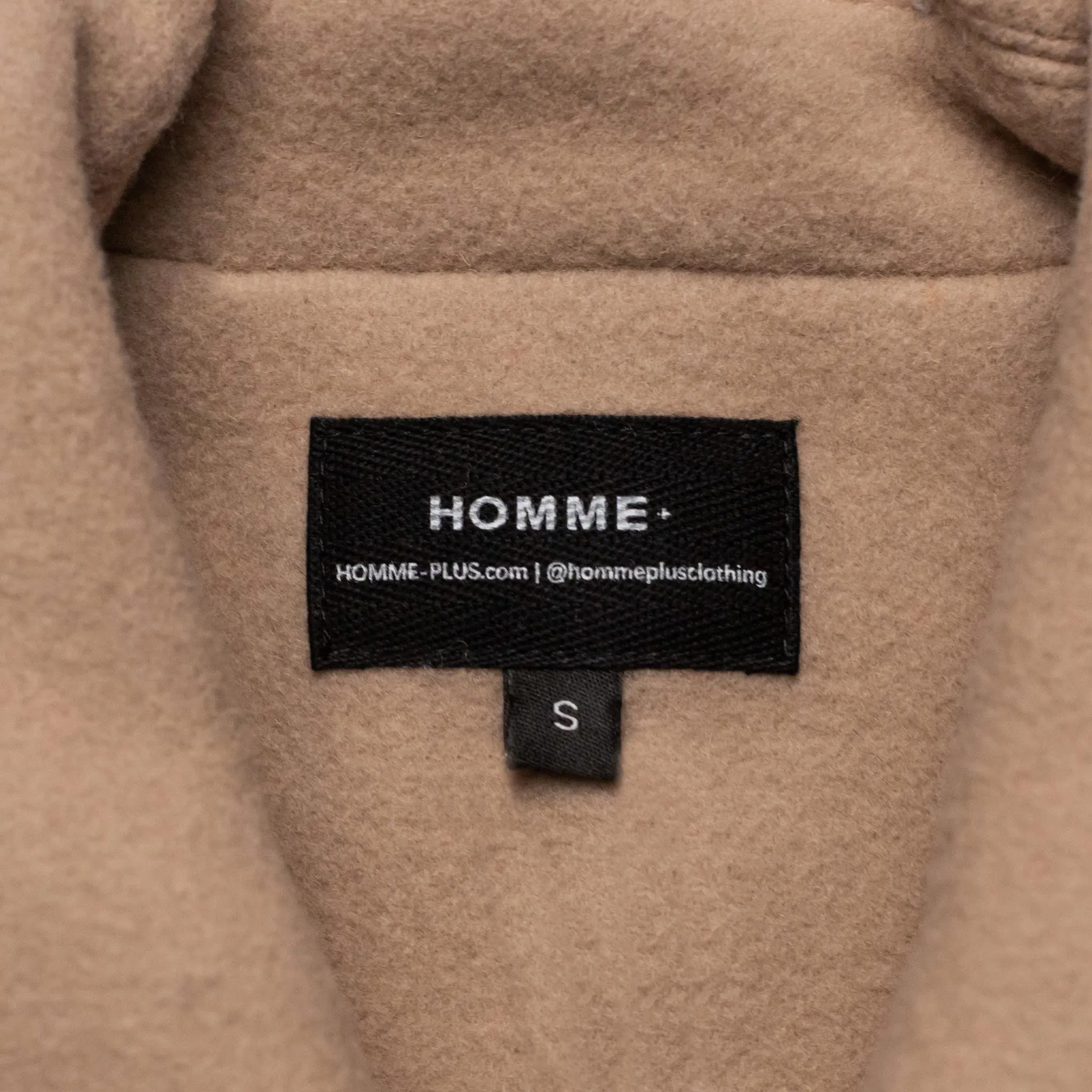 HOMME  Cropped Wool Jacket Beige