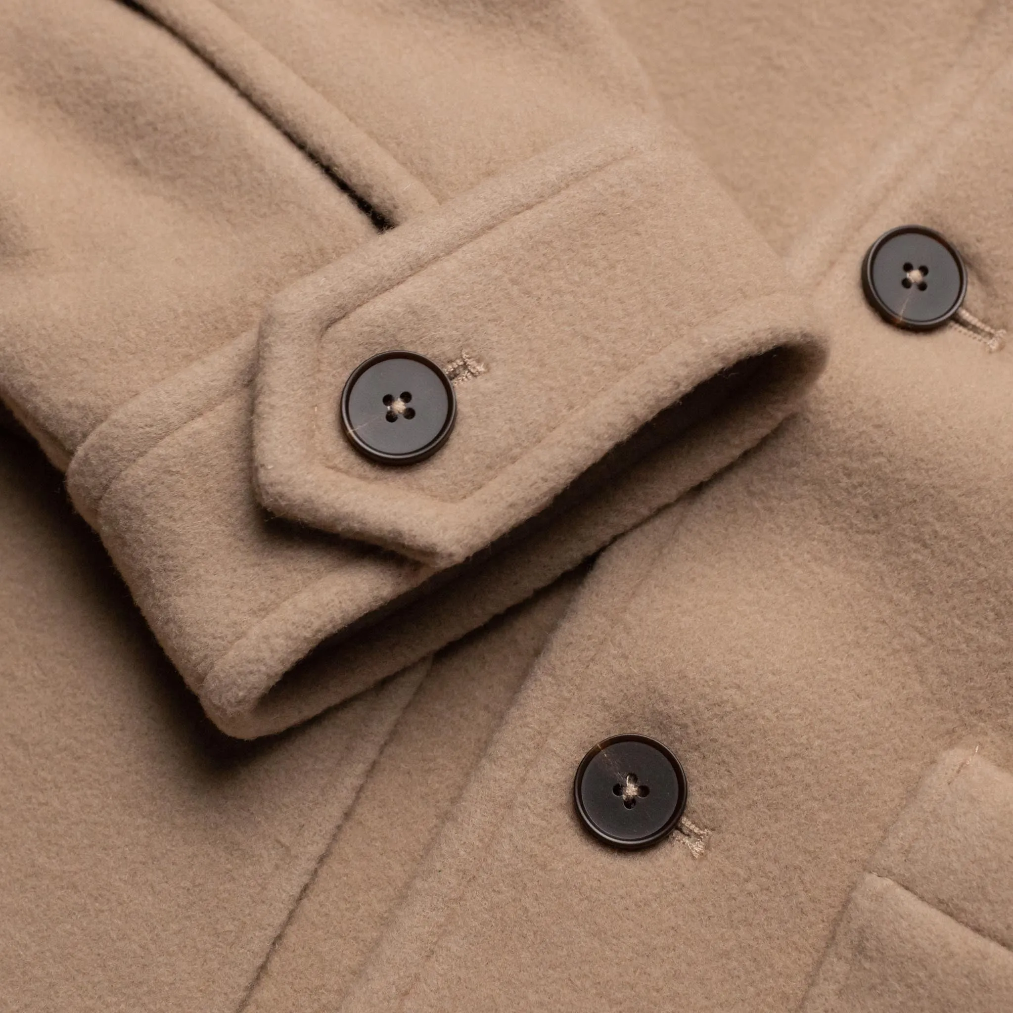 HOMME  Cropped Wool Jacket Beige