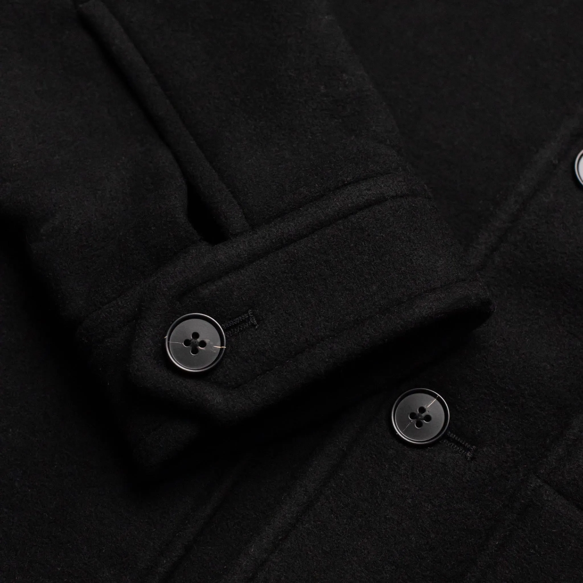 HOMME  Cropped Wool Jacket Black