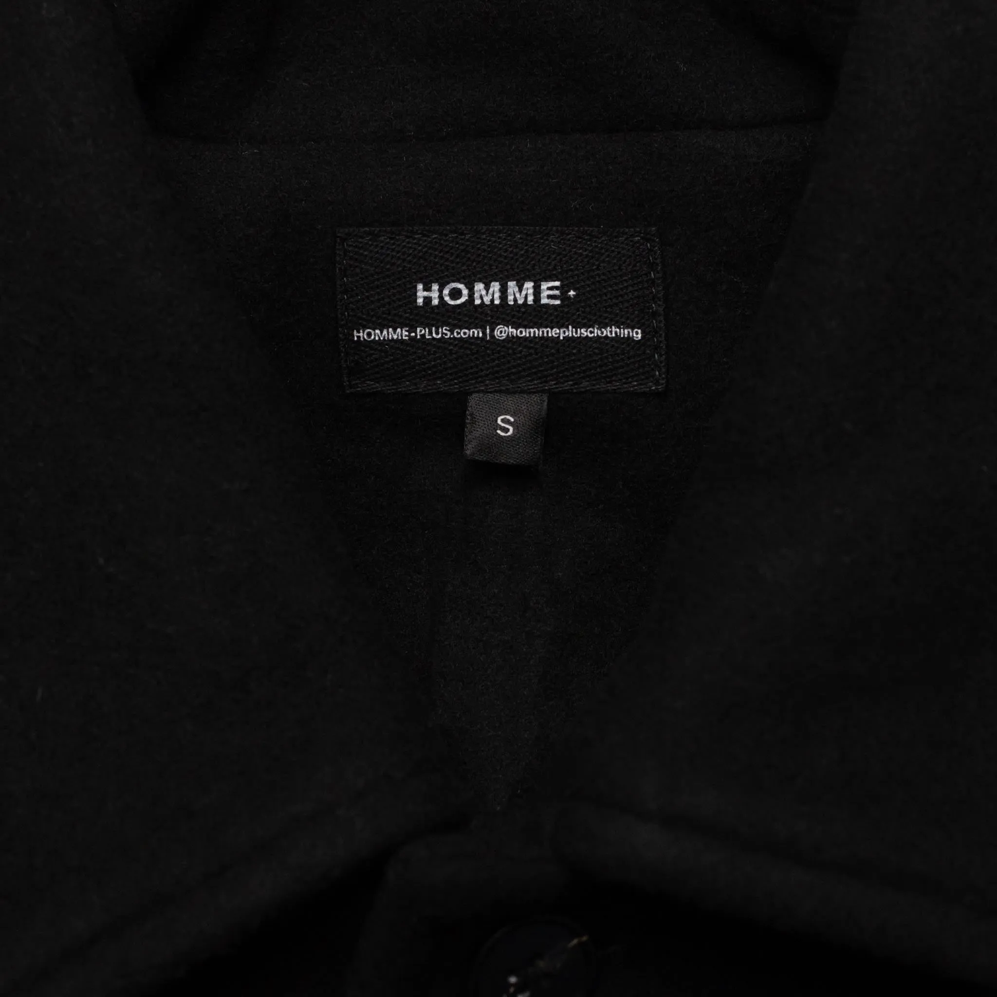 HOMME  Cropped Wool Jacket Black