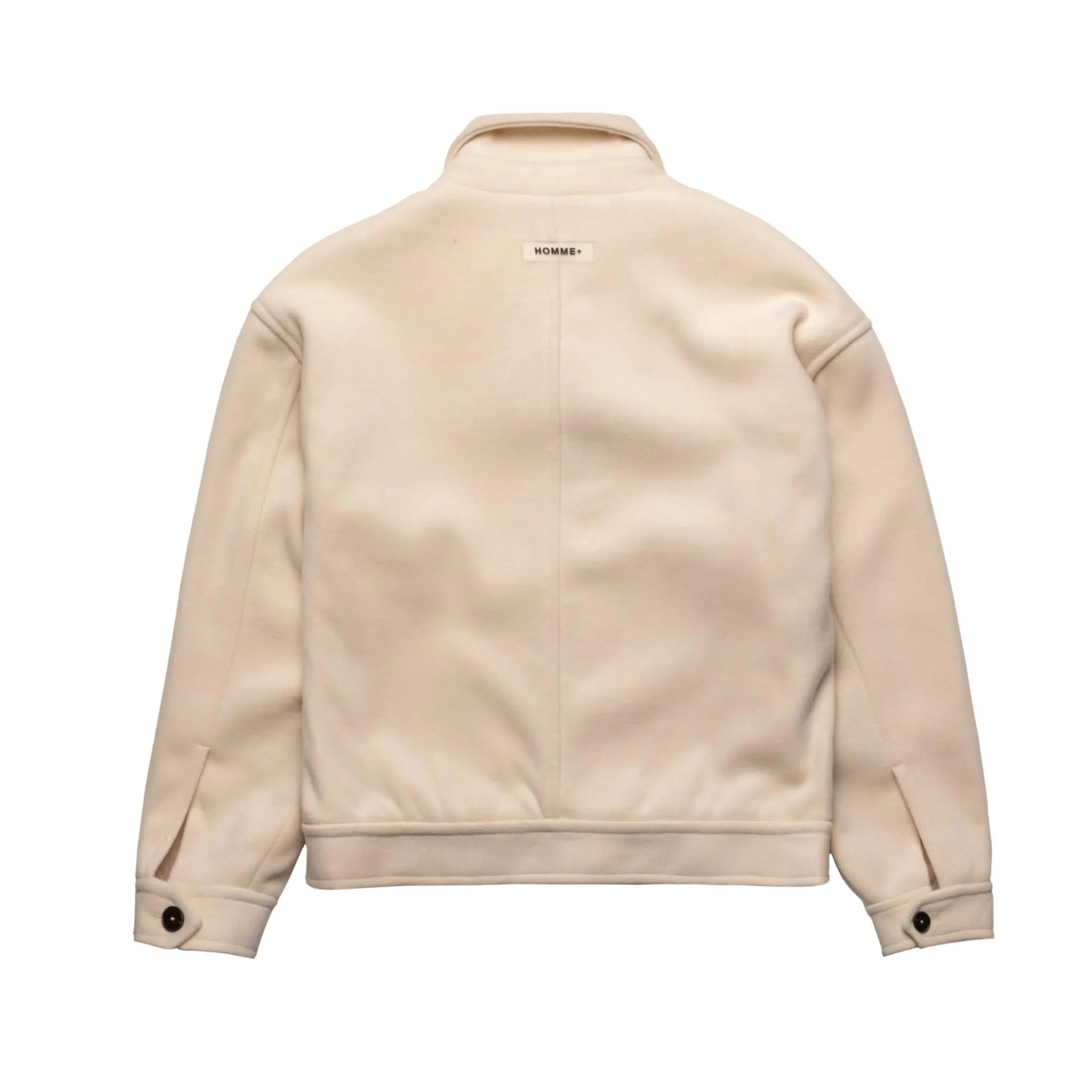 HOMME  Cropped Wool Jacket Sand