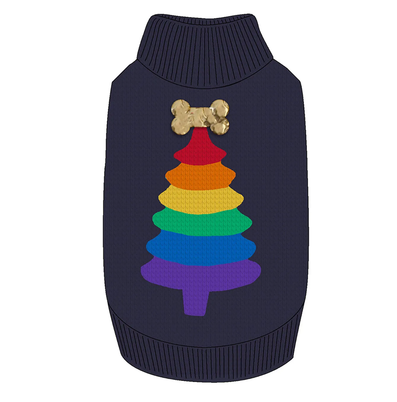 House of Paws Rainbow Christmas Jumper