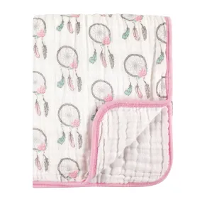 Hudson Baby Muslin Tranquility Quilt Blanket, Dream Catcher