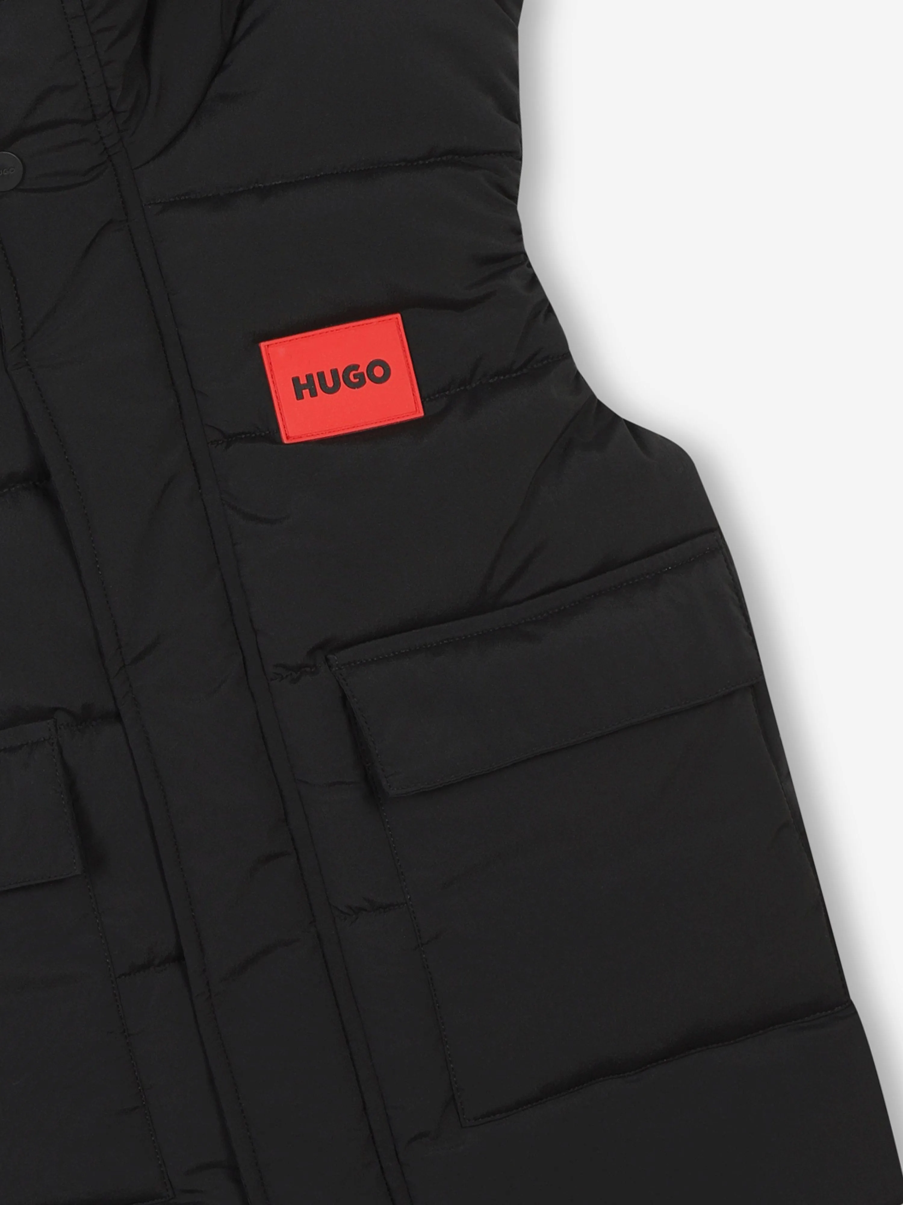 Hugo Boys Logo Gilet in Black