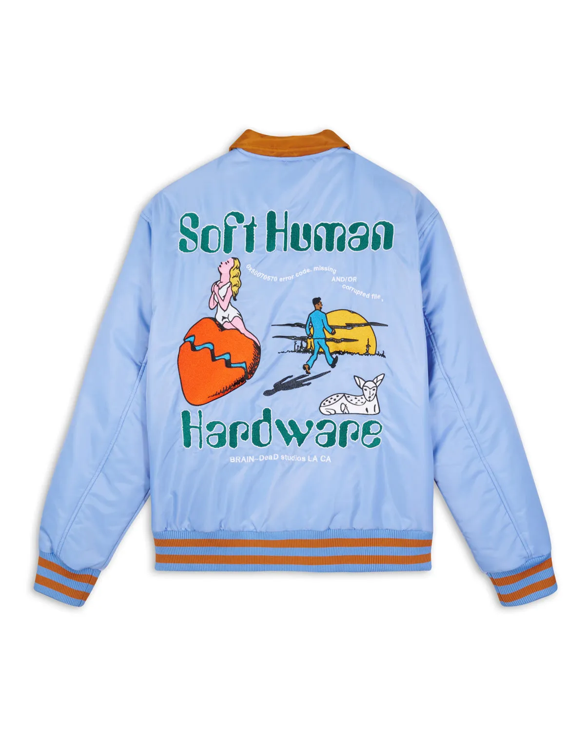 Human Hardware Satin Jacket - Slate Blue