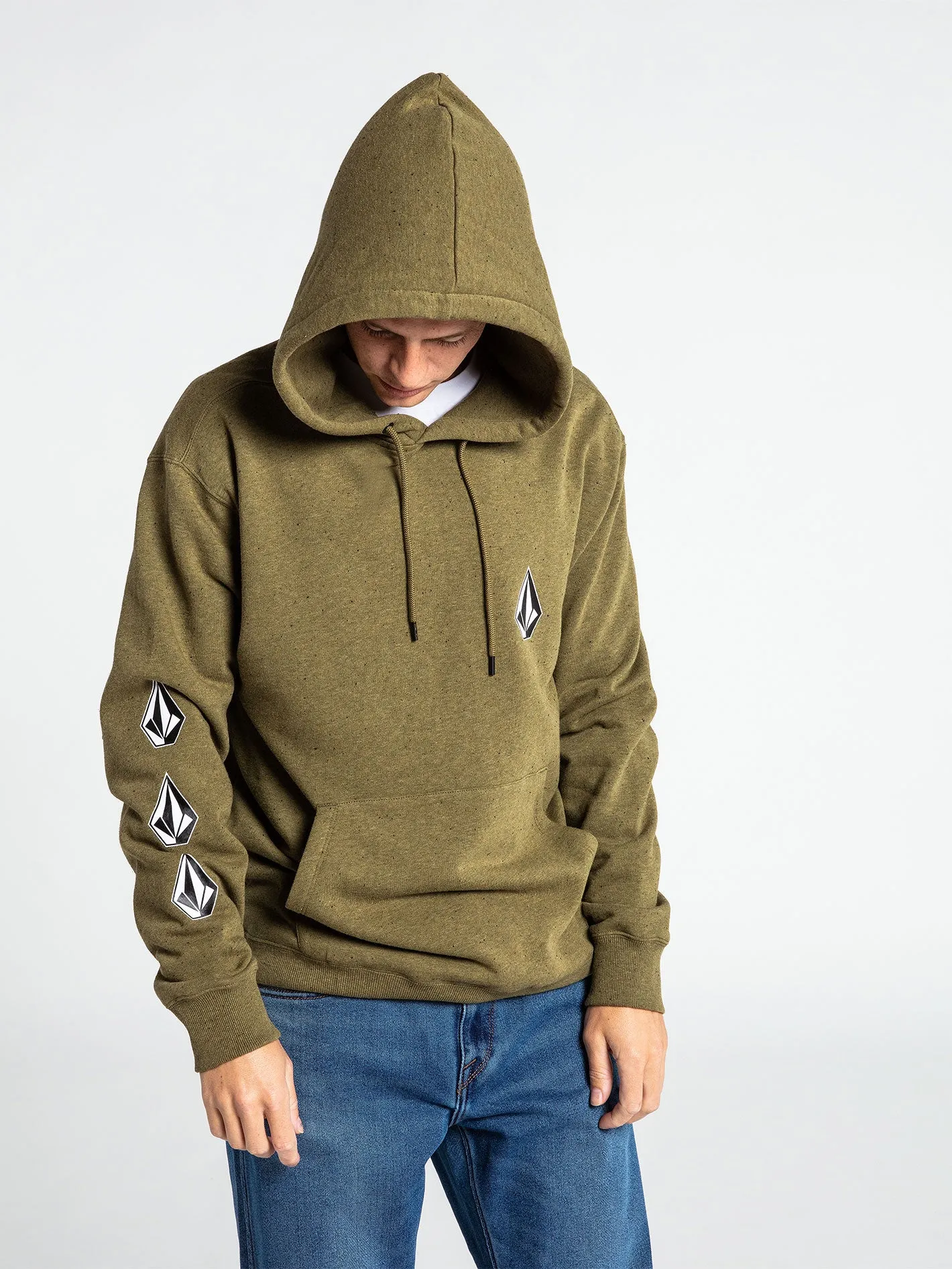 Iconic Stone Plus Pullover Hoodie - Martini Olive