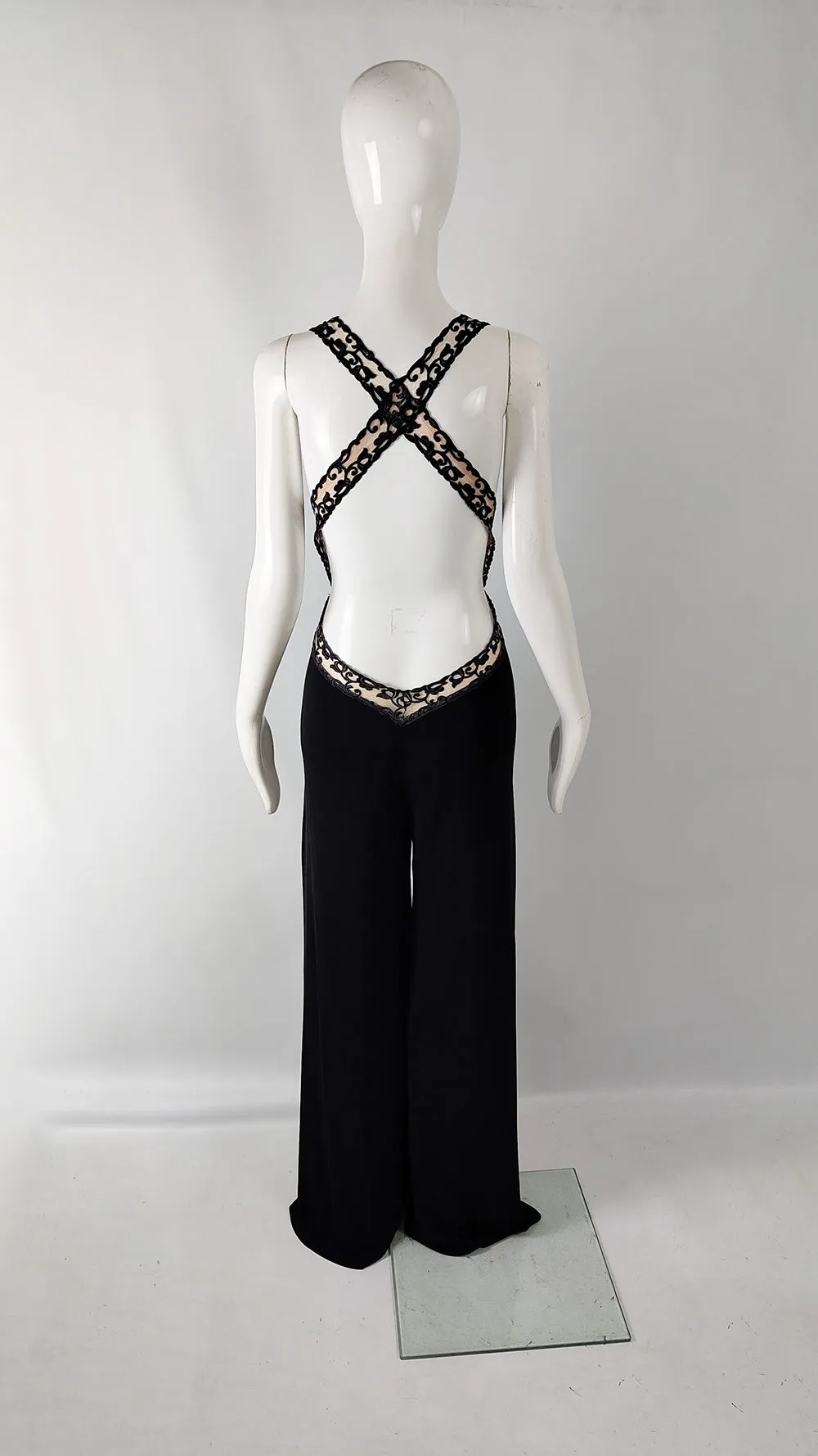 Jiki of Monte Carlo Vintage Wide Leg Floor Length Jumpsuit, 1990s