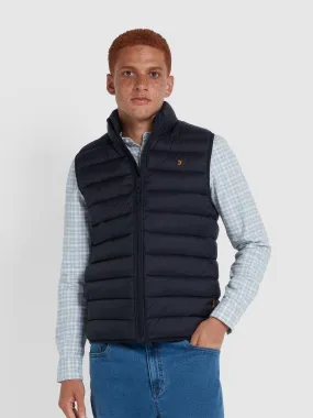 Joel Wadded Gilet In Black