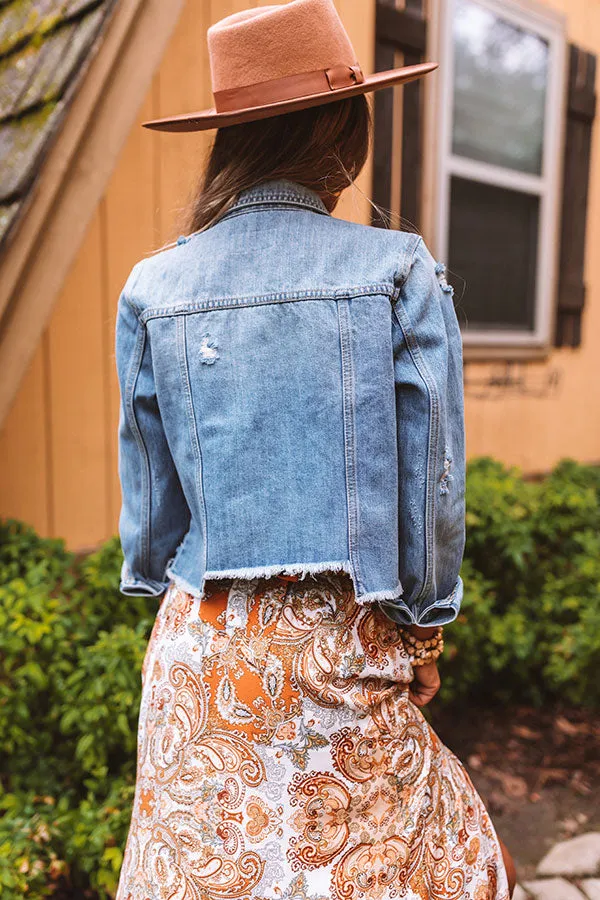 KanCan The Gigi Distressed Denim Jacket