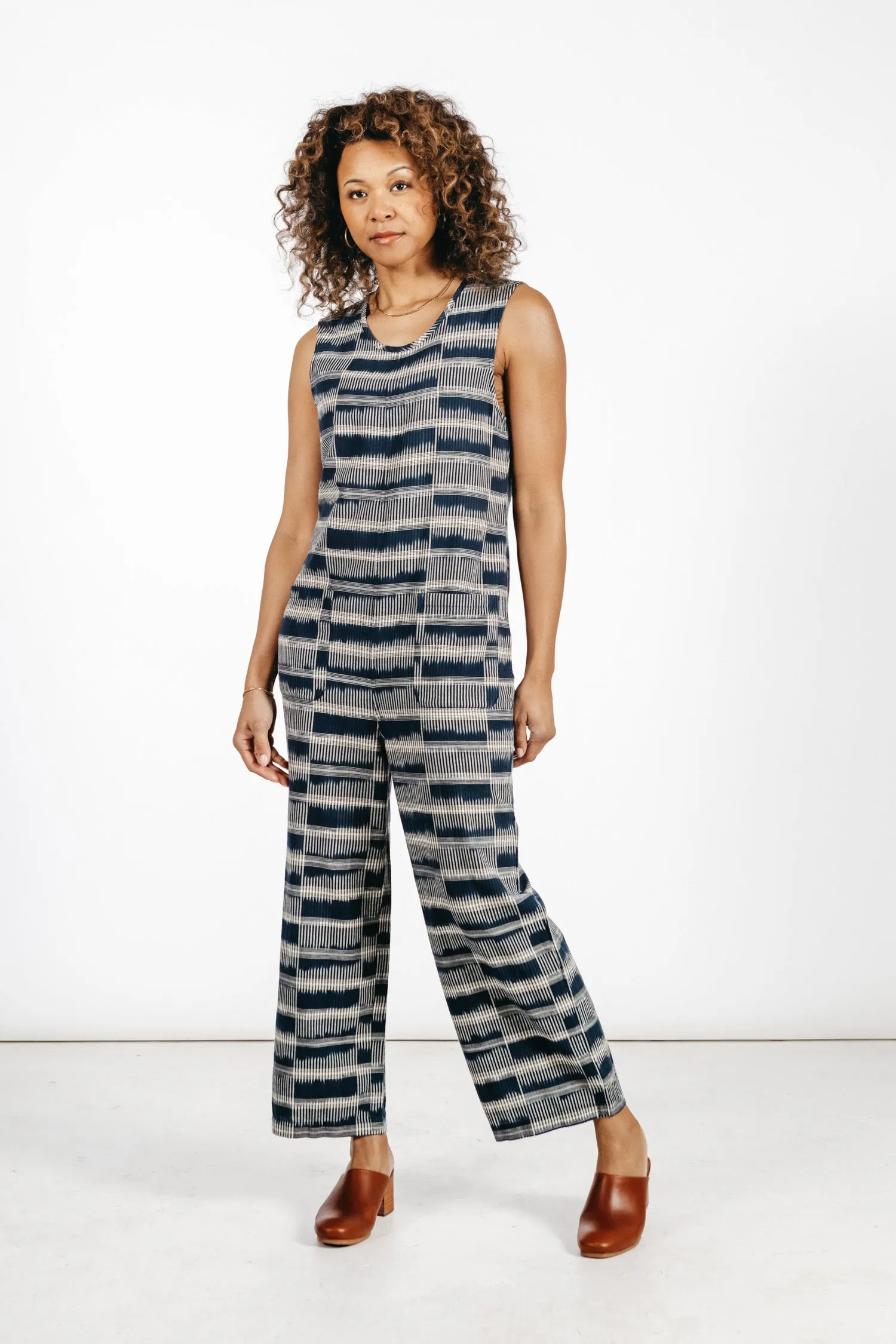 Kay Jumpsuit / Ikat Plaid