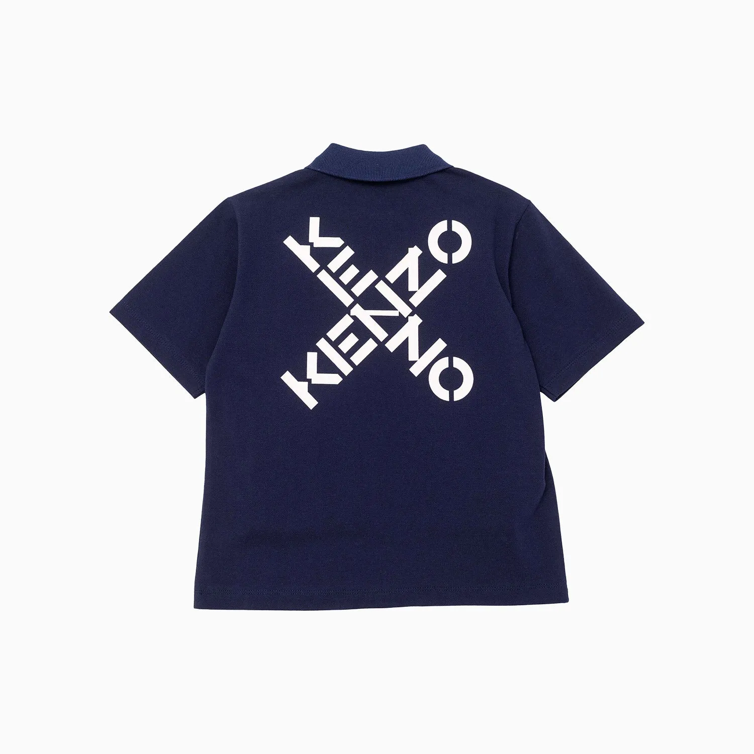 Kid's Cross Logo Short Sleeve Polo Shirt