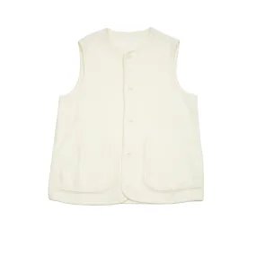 Labo Art Women's Panos Feltro Wool Gilet in Winter White