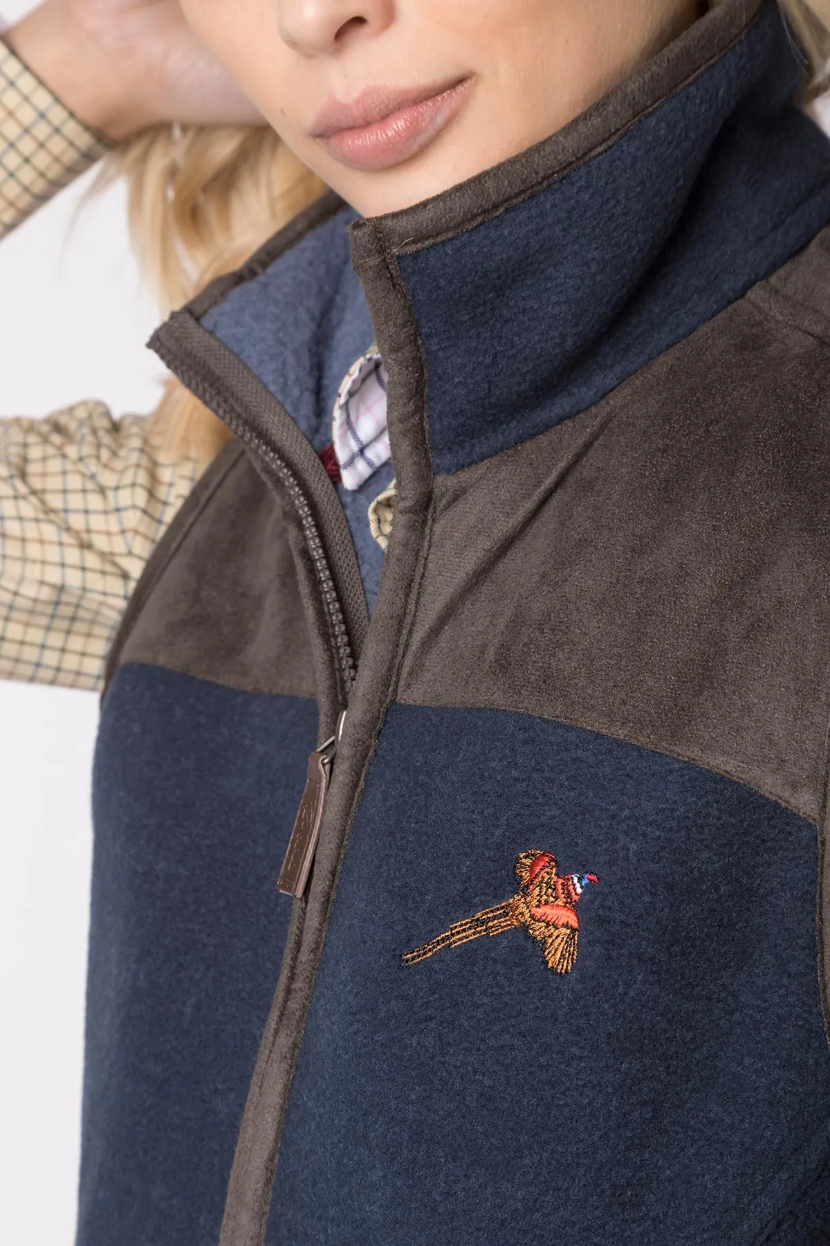 Ladies Garton II Fleece Gilet Pheasant Motif