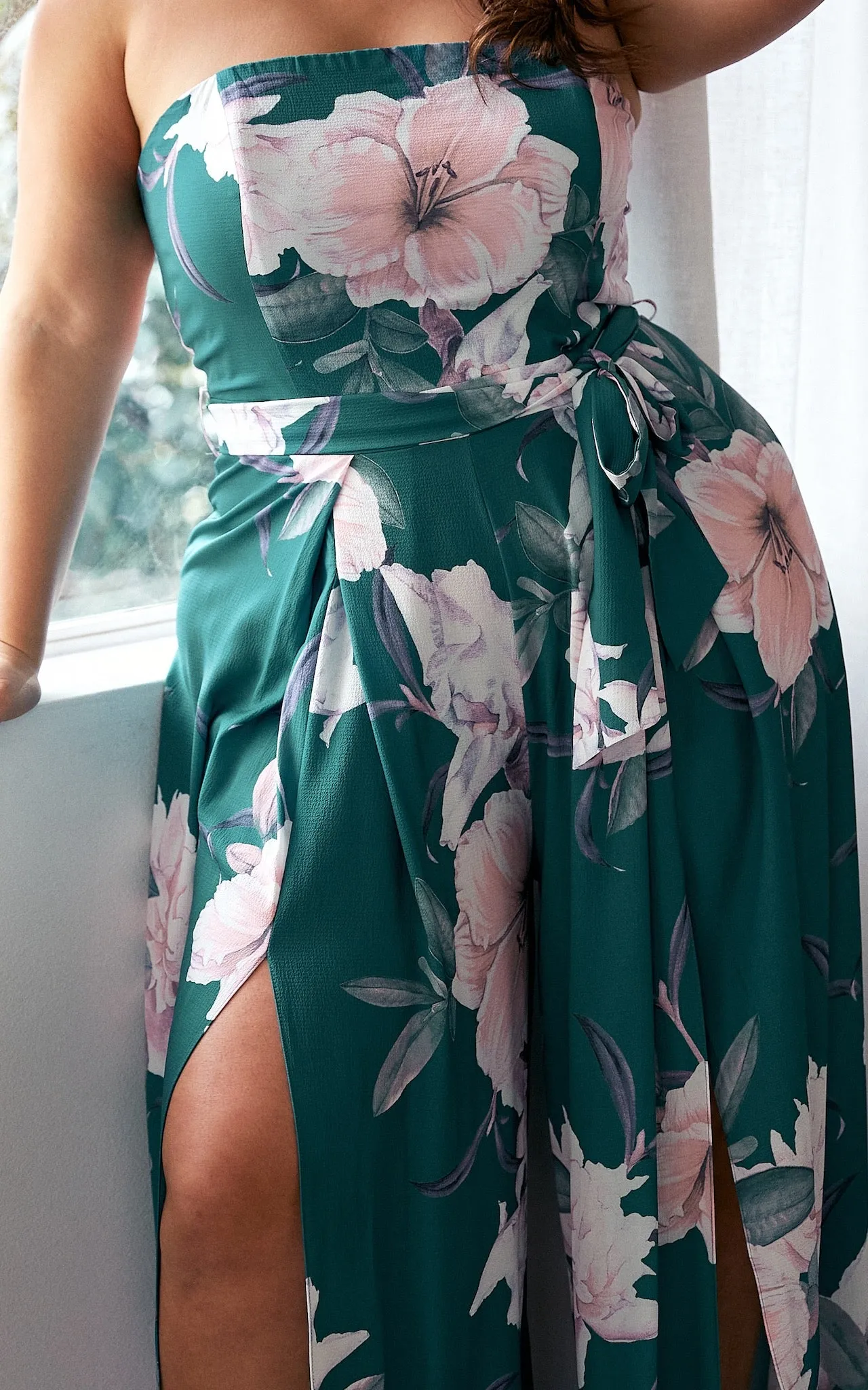 Lagoon Jumpsuit - Green Floral