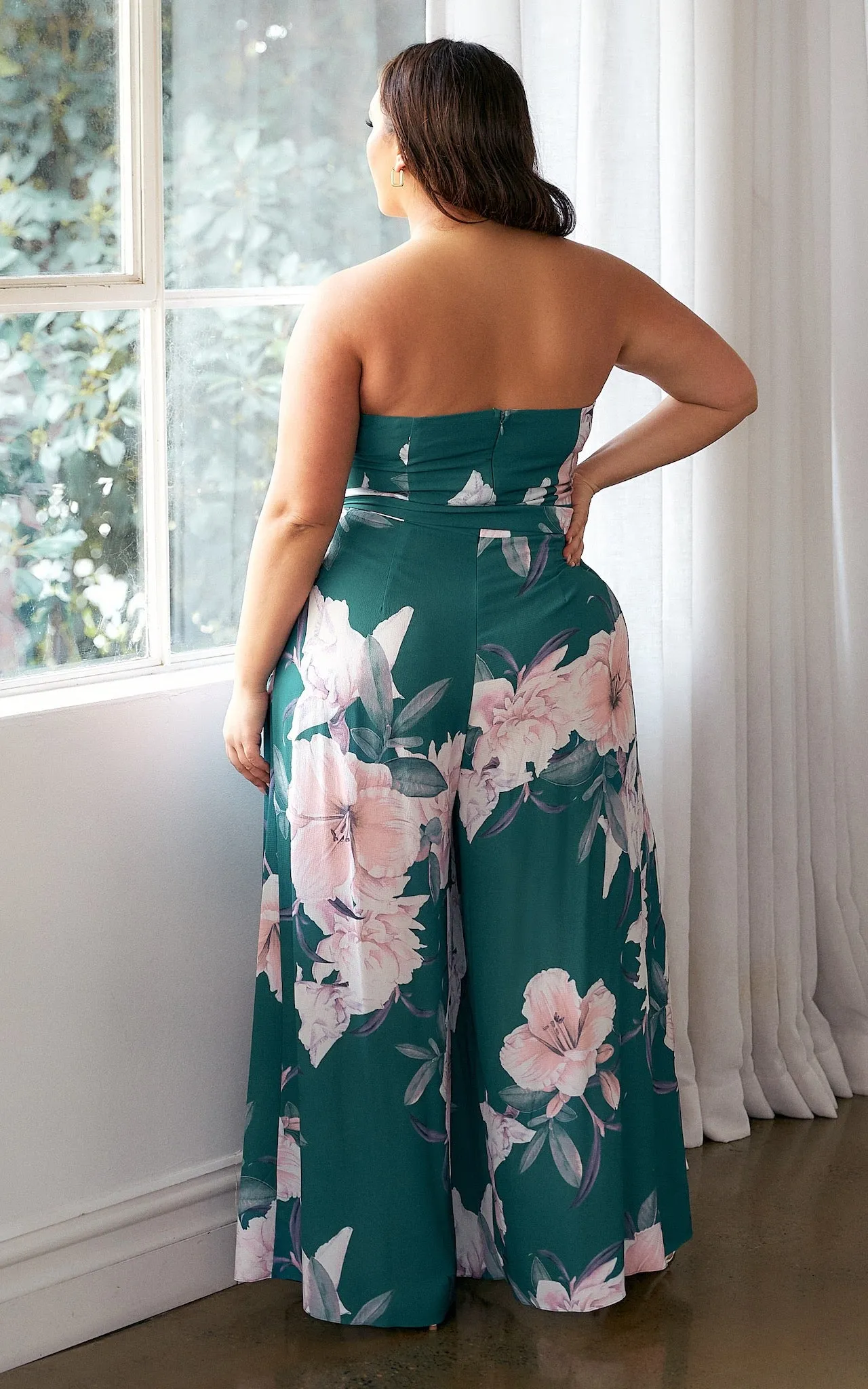 Lagoon Jumpsuit - Green Floral