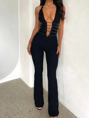 Layla Deep V-neck Jumpsuit