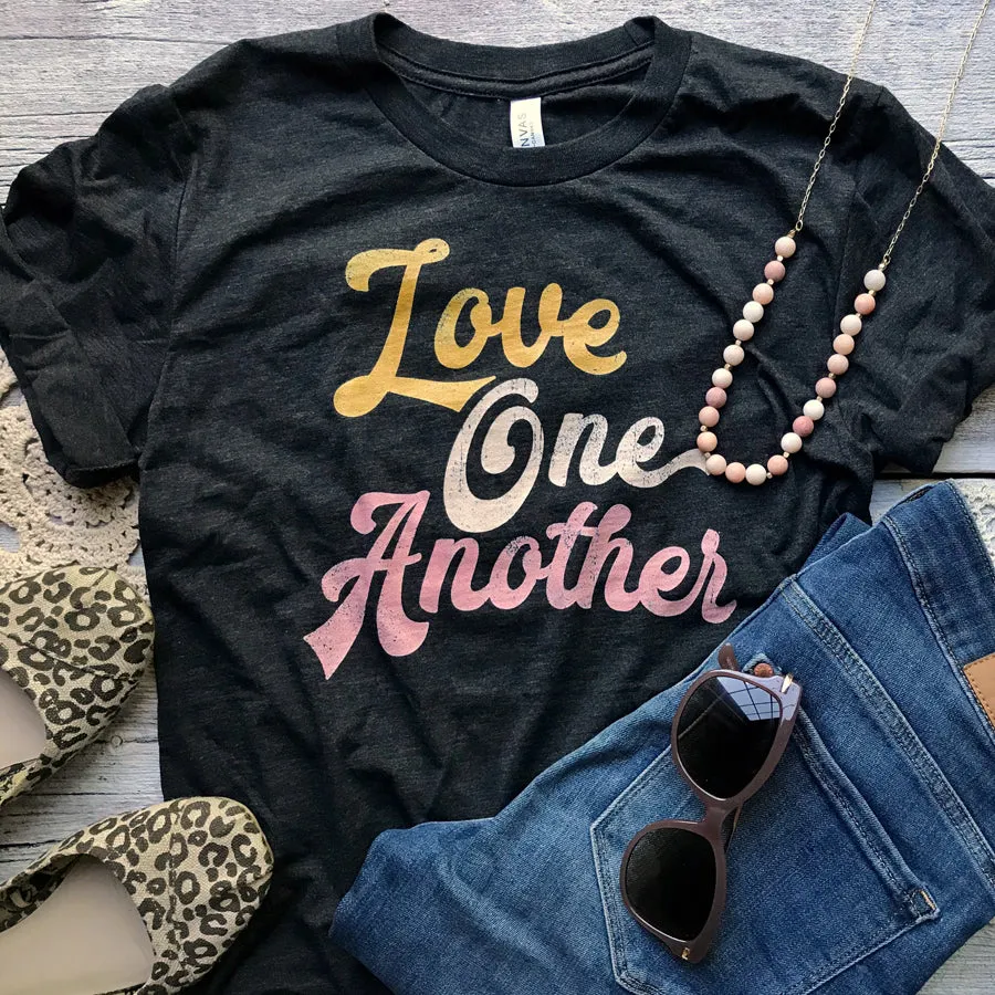 Love One Another script Triblend Tee / T Shirt