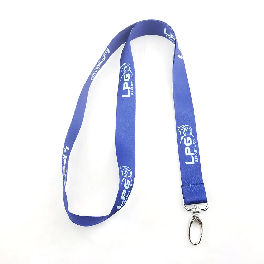 LPG Apparel Co. Southern Marlin Skeleton Fishing Style Keychain Badge Lanyard