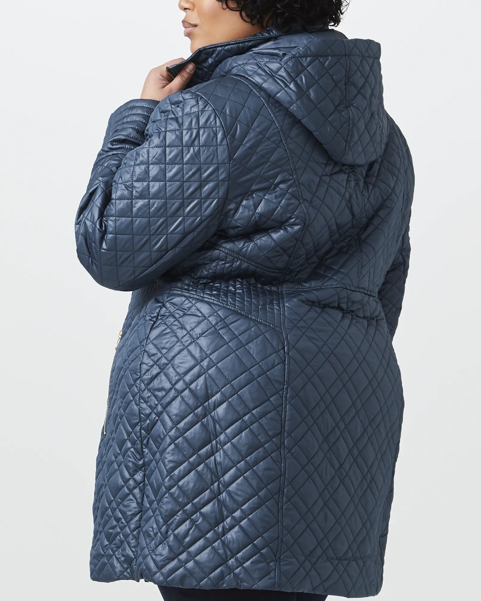 Mackenzie Quilted Coat | Azure Blue