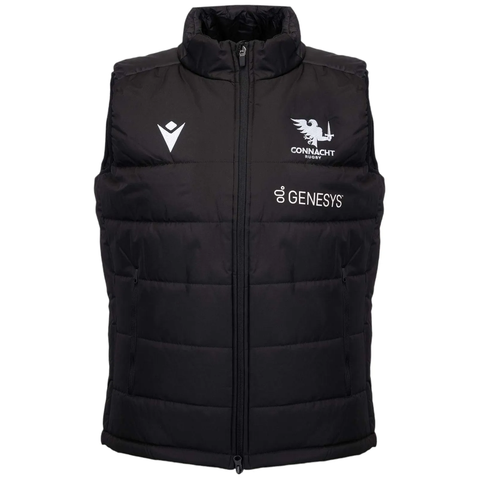 Macron Connacht Rugby 2024/25 Full-Zip Padded Gilet