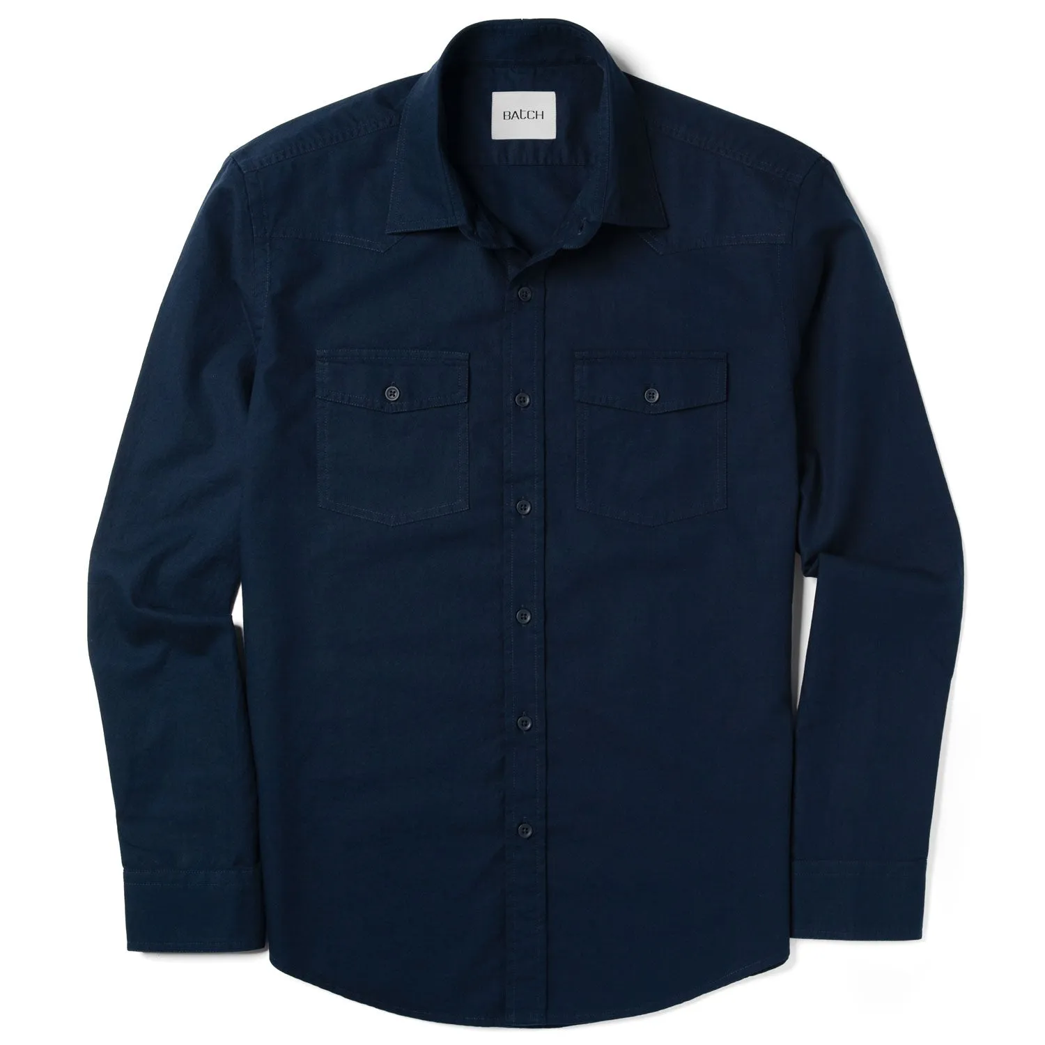 Maker Shirt – Navy Blue Cotton Oxford