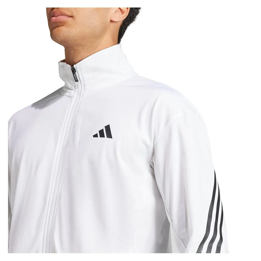 Mens 3S Knit Tennis Jacket White