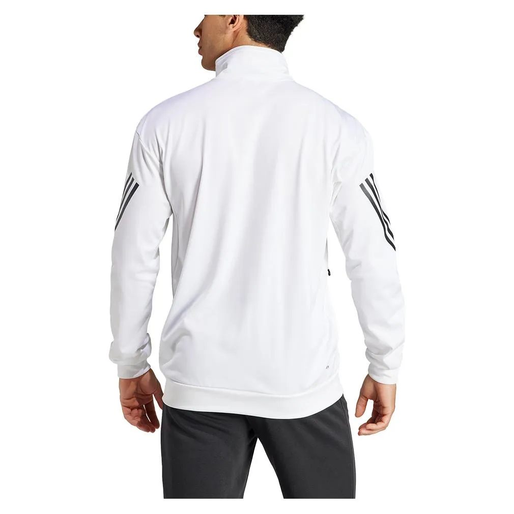 Mens 3S Knit Tennis Jacket White