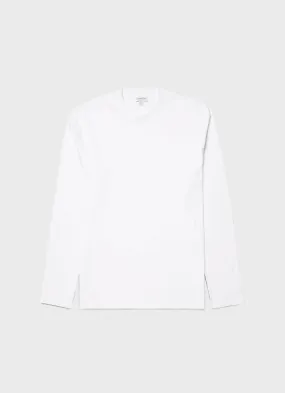 Men's Carbon Brushed Long Sleeve T-shirt in White