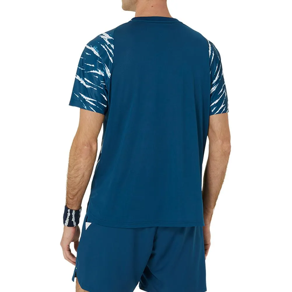 Men's Game Short Sleeve Tennis Top Mako Blue