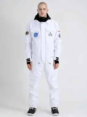 Men's Slope Star White One Picece Snowboard Ski Suits