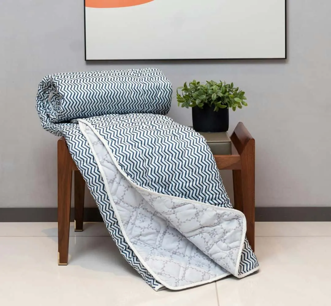 Microfiber 120 GSM All Season AC Blanket / Dohar for bedroom - California Grey