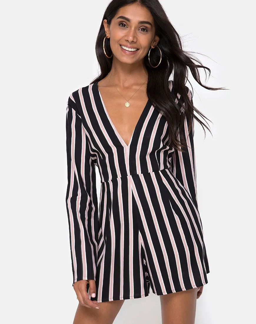 Moran Jumpsuit in Formal Stripe