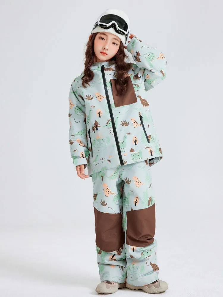 NANDN Kids Candy Color Gradient Snow Suits