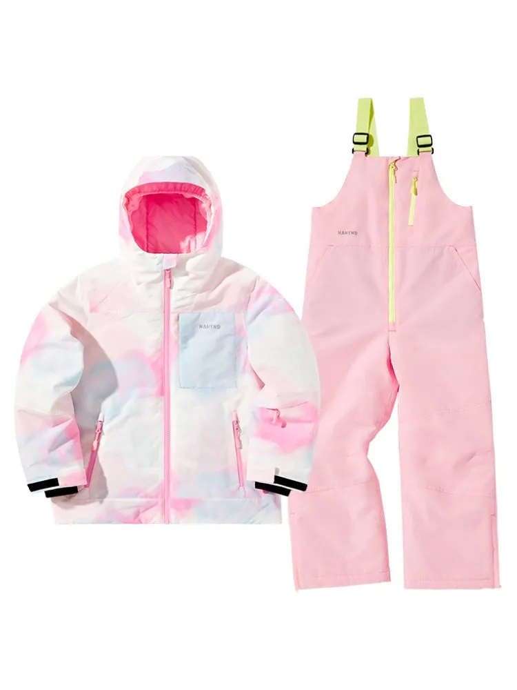 NANDN Kids Candy Color Gradient Snow Suits