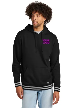 New Era Comeback Fleece Customized Hoodies, Black/ Athletic Heather