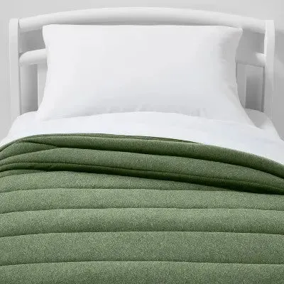 New - Toddler Channel Jersey Kids' Comforter Green - Pillowfort