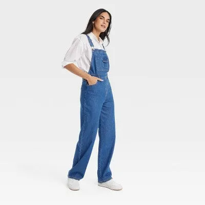 New - Women's 90's Baggy Jumpsuit - Universal Thread Medium Wash 4