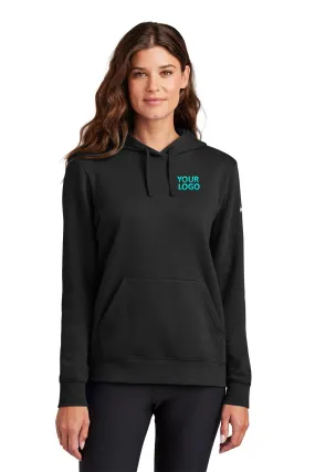 Nike Ladies Club Fleece Pullover Custom Hoodies, Black