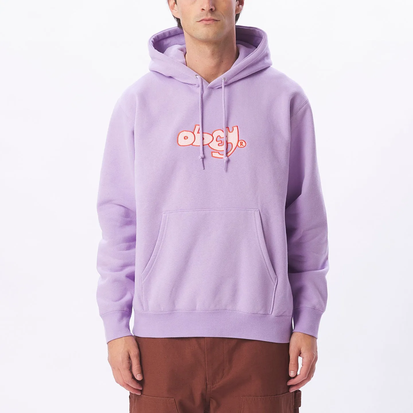 Obey Tag Pullover Hoodie - Digital Lavender