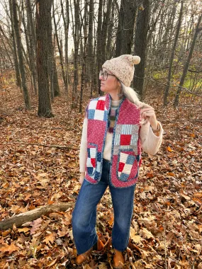 One-of-a-Kind: Nine Patch Quilt Vest (L/XL)