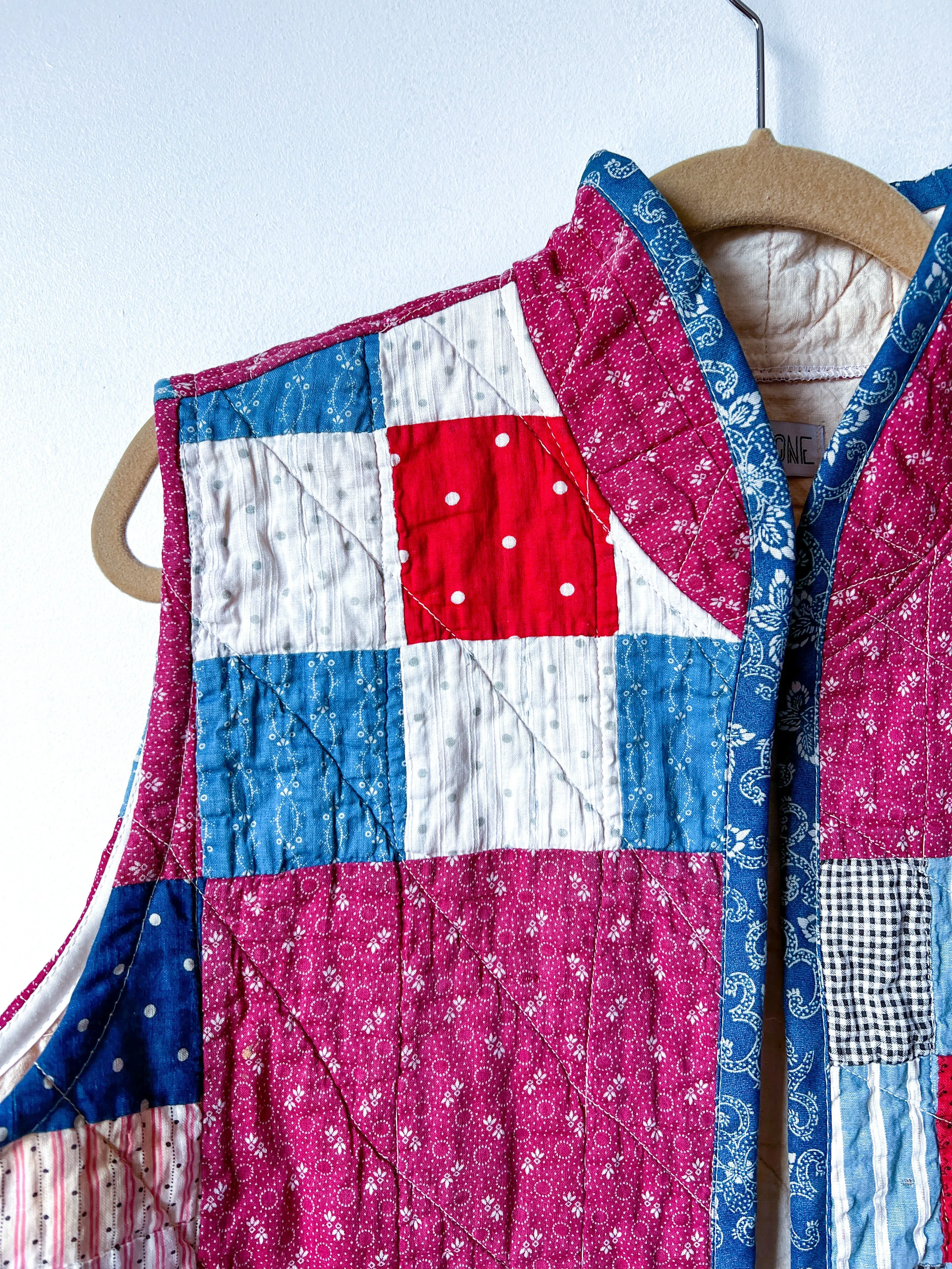 One-of-a-Kind: Nine Patch Quilt Vest (L/XL)