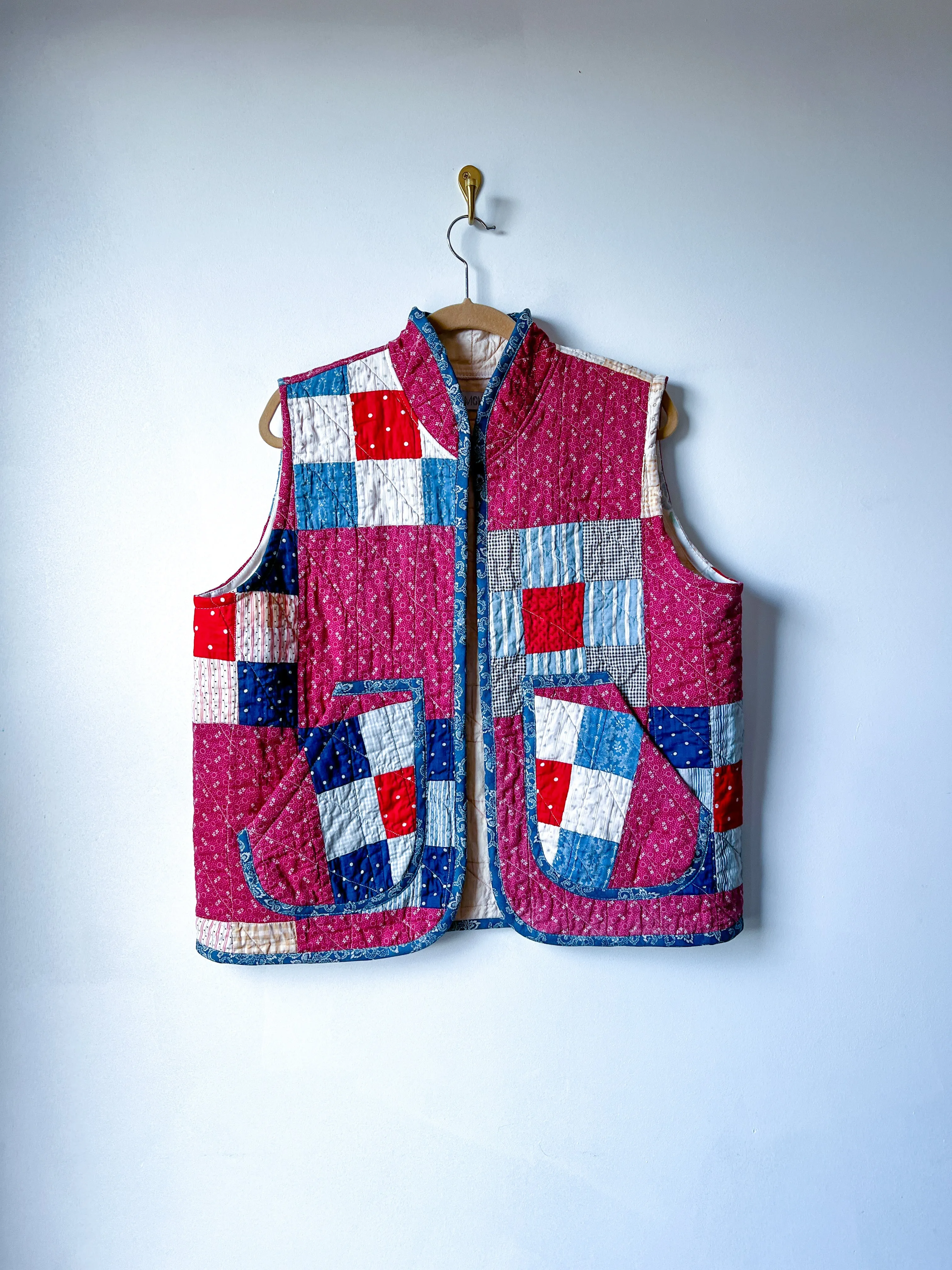 One-of-a-Kind: Nine Patch Quilt Vest (L/XL)