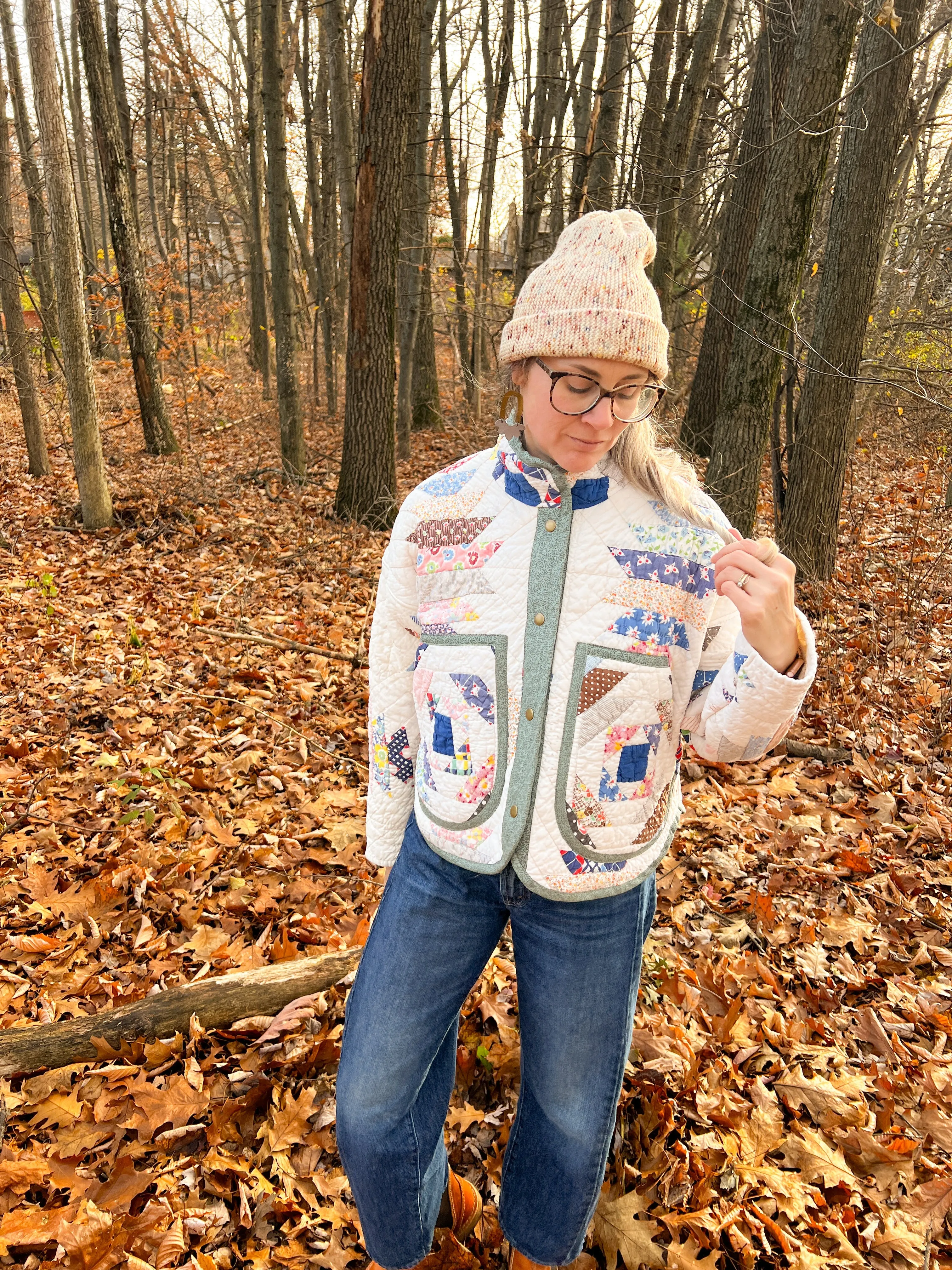 One-of-a-Kind: Pineapple Block Flora Jacket (S)